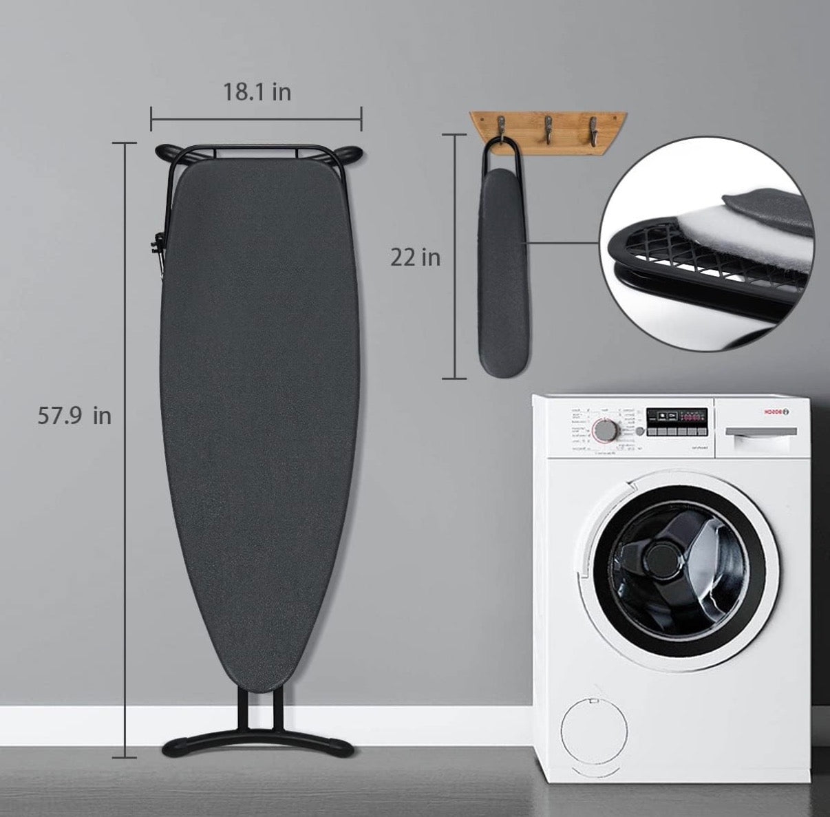 Steel Top Extra Wide Ironing Board