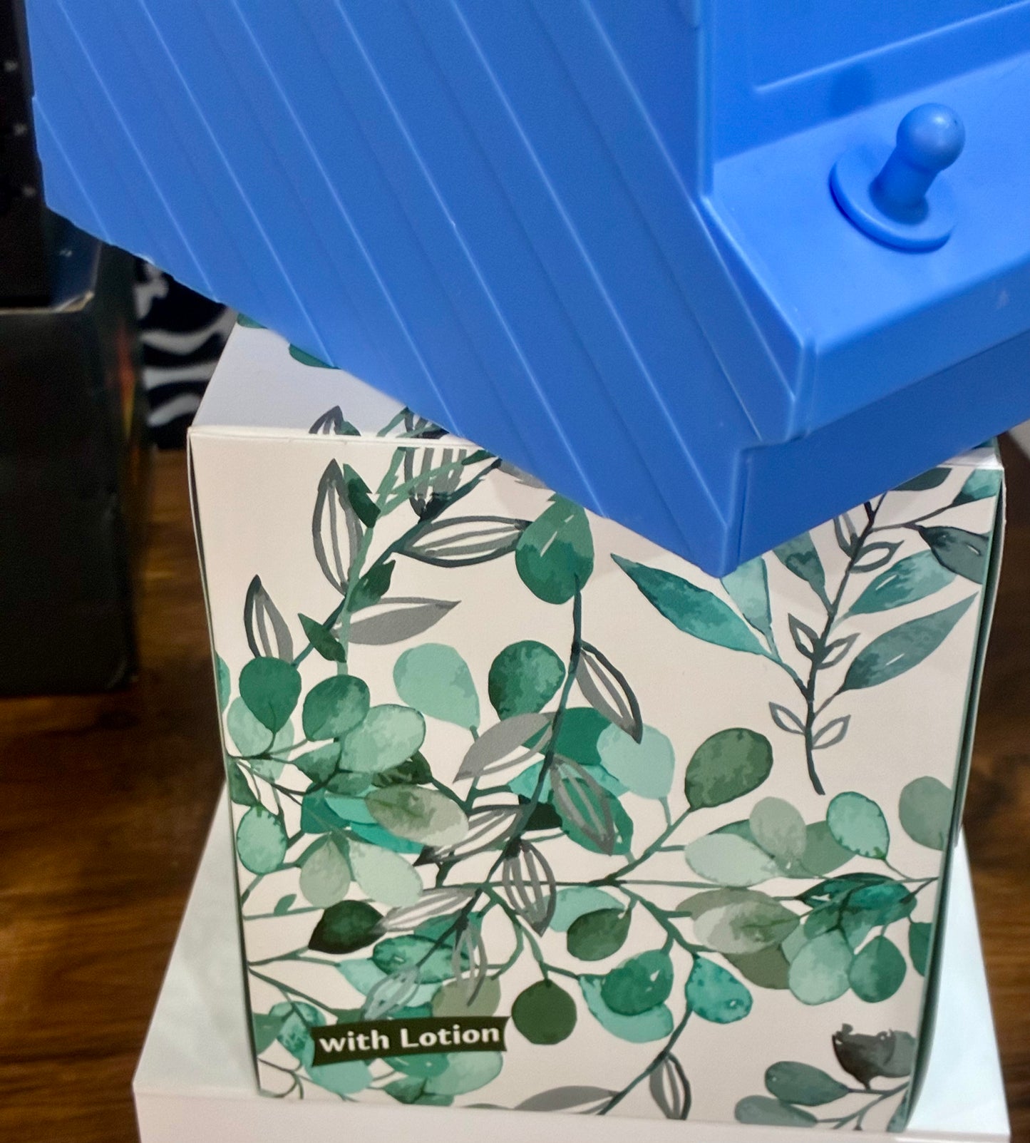 Tissue Box Cover  Blue Arcade Video Game Retro