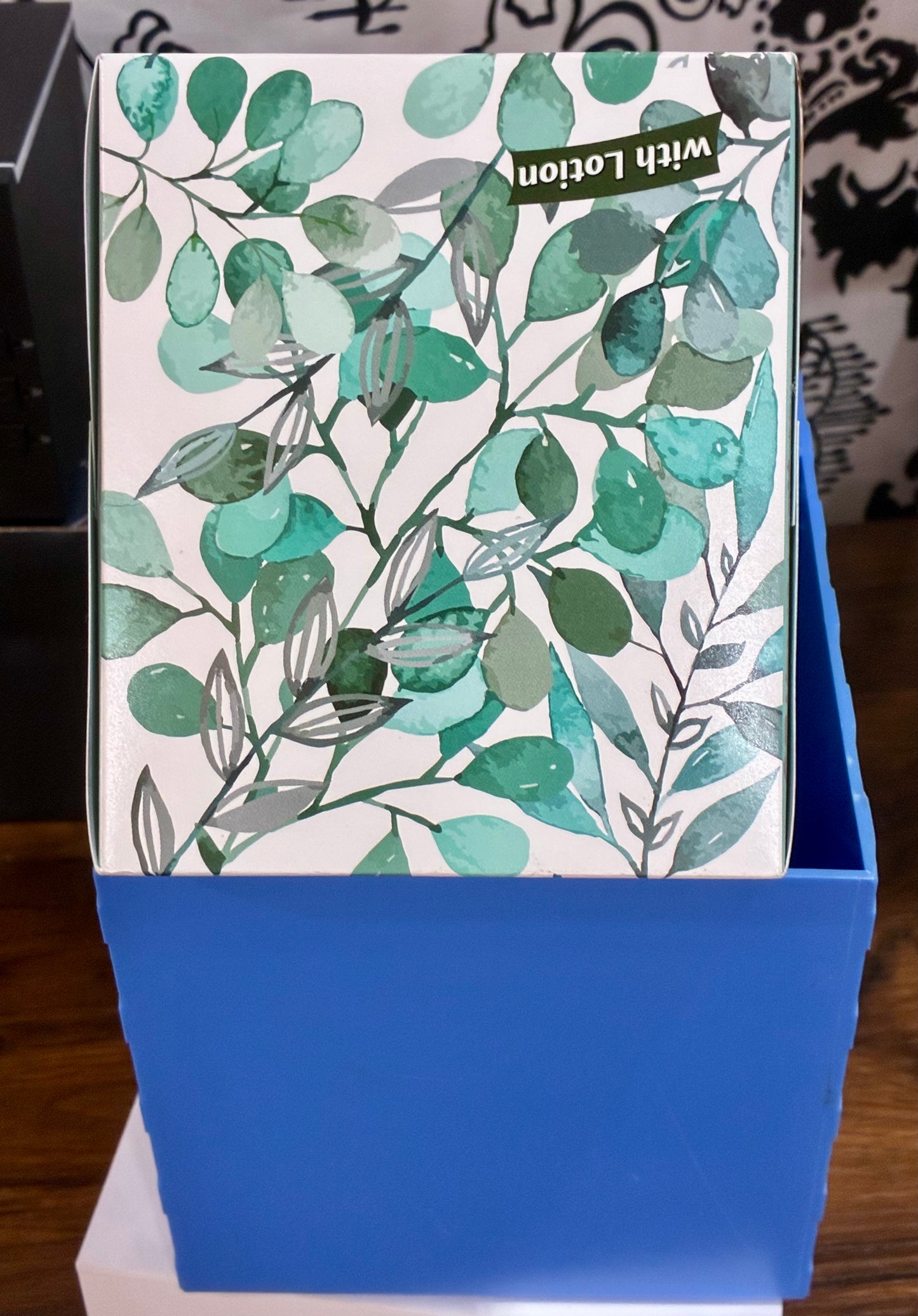 Tissue Box Cover  Blue Arcade Video Game Retro