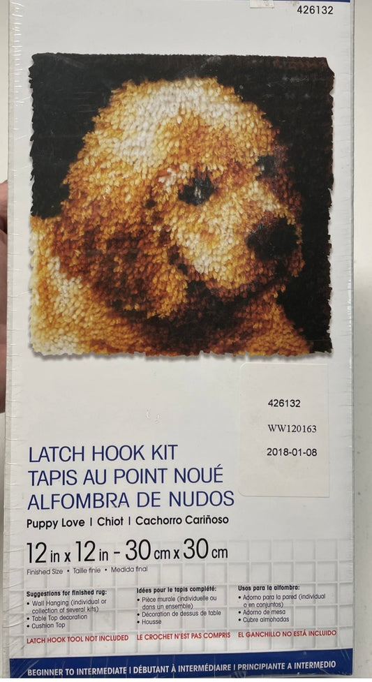 WonderArt Puppy Love Latch Hook Kit