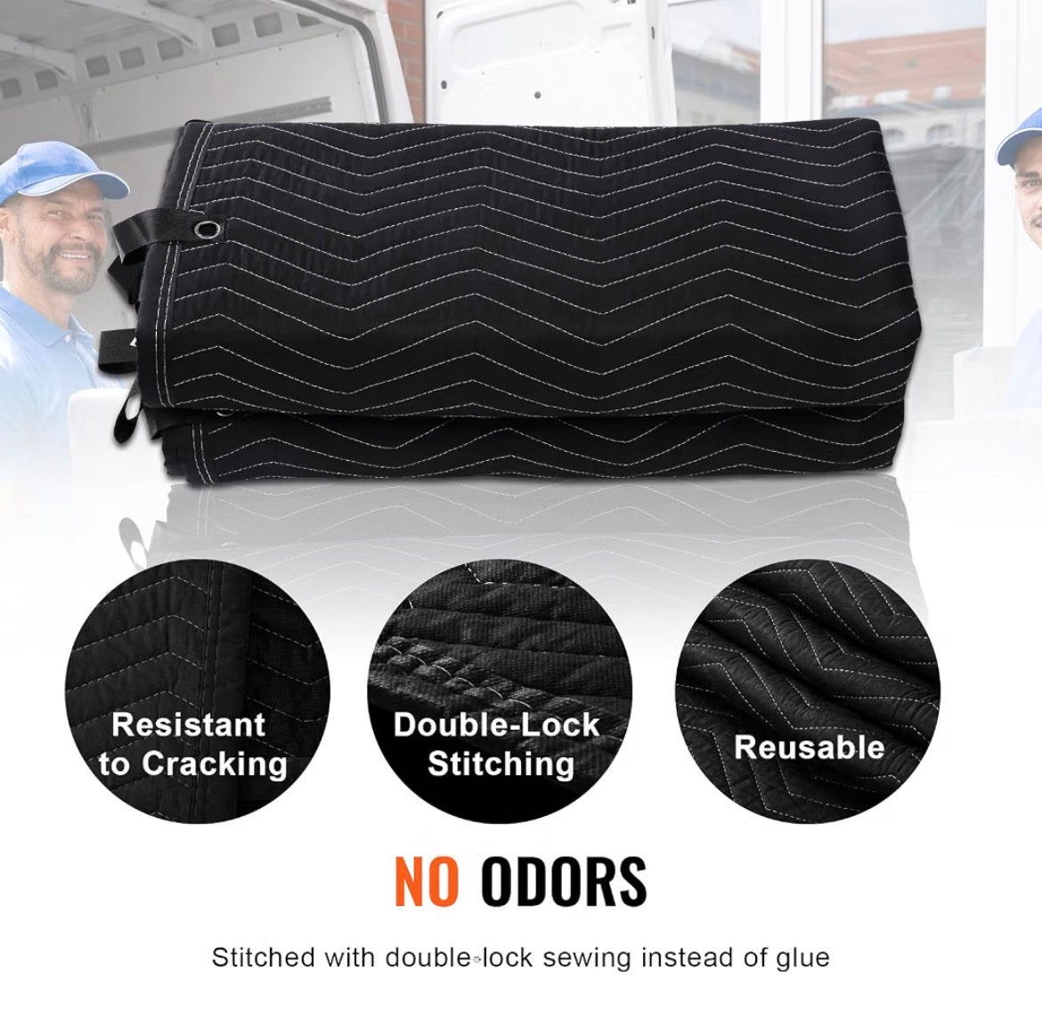 VEVOR Sound Dampening Blanket, 96" × 80" with loops @ grommets