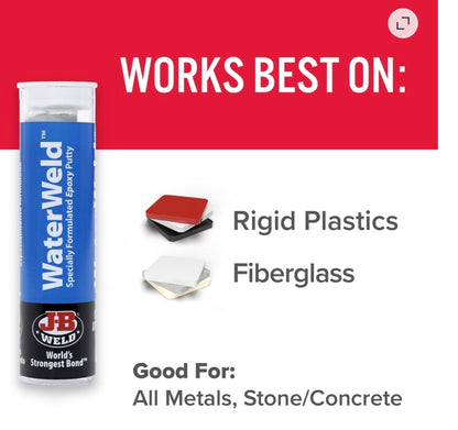 J-B Weld Water Weld Ероху Putty Stick - 2 oz. White