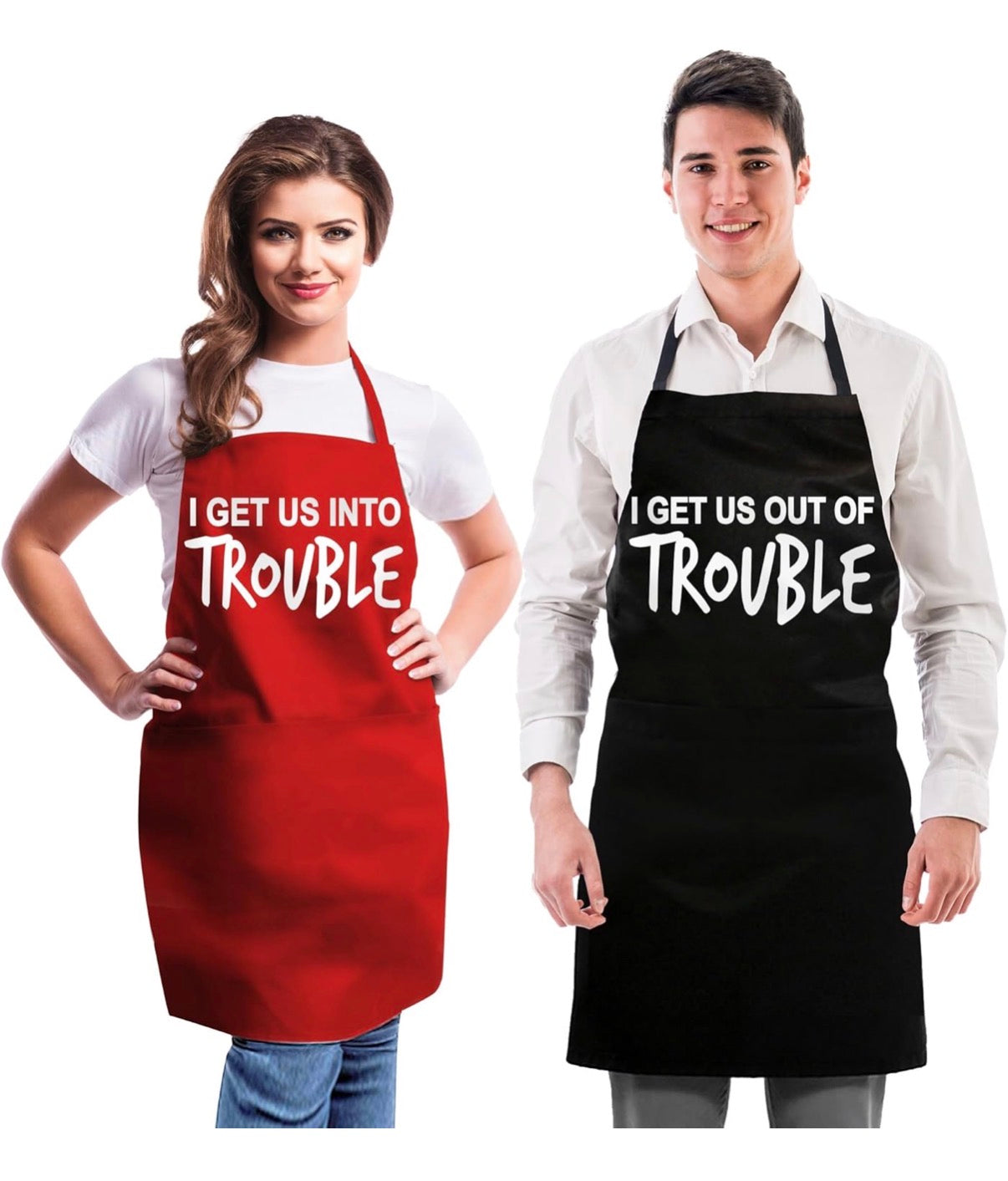 Funny Couple Aprons