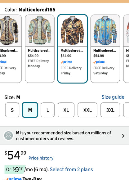 Luxury Printed Satin Long Sleeve