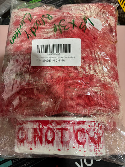 Bloody Curtain and Warning tape