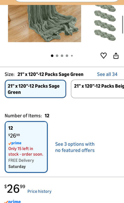 Premium Cheesecloth Table Runners