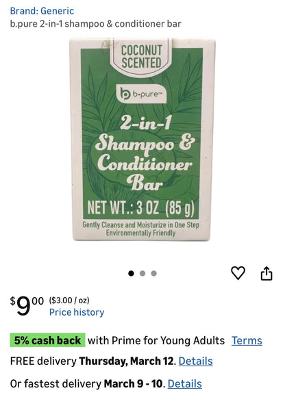 2-in-1 Shampoo/Conditioner Bar