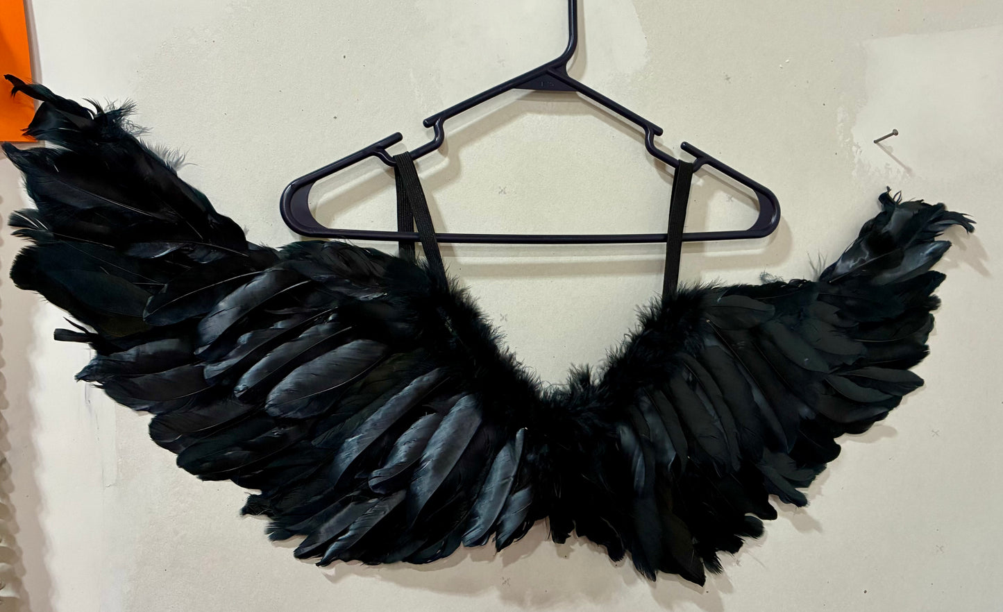 Black Feather Costume Wings,  for raven, crow, or dark angel wings.