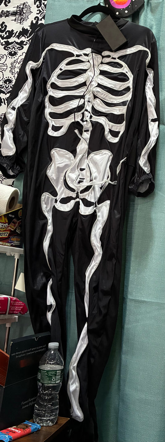 HSCTEK Light-up Child Skeleton Costume, Led Halloween Sz Med