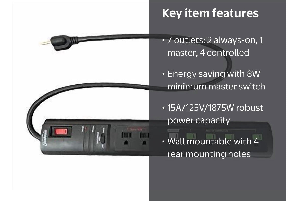 Sunbeam Advanced 7 Outlet Power Strip