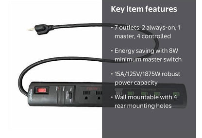 Sunbeam Advanced 7 Outlet Power Strip