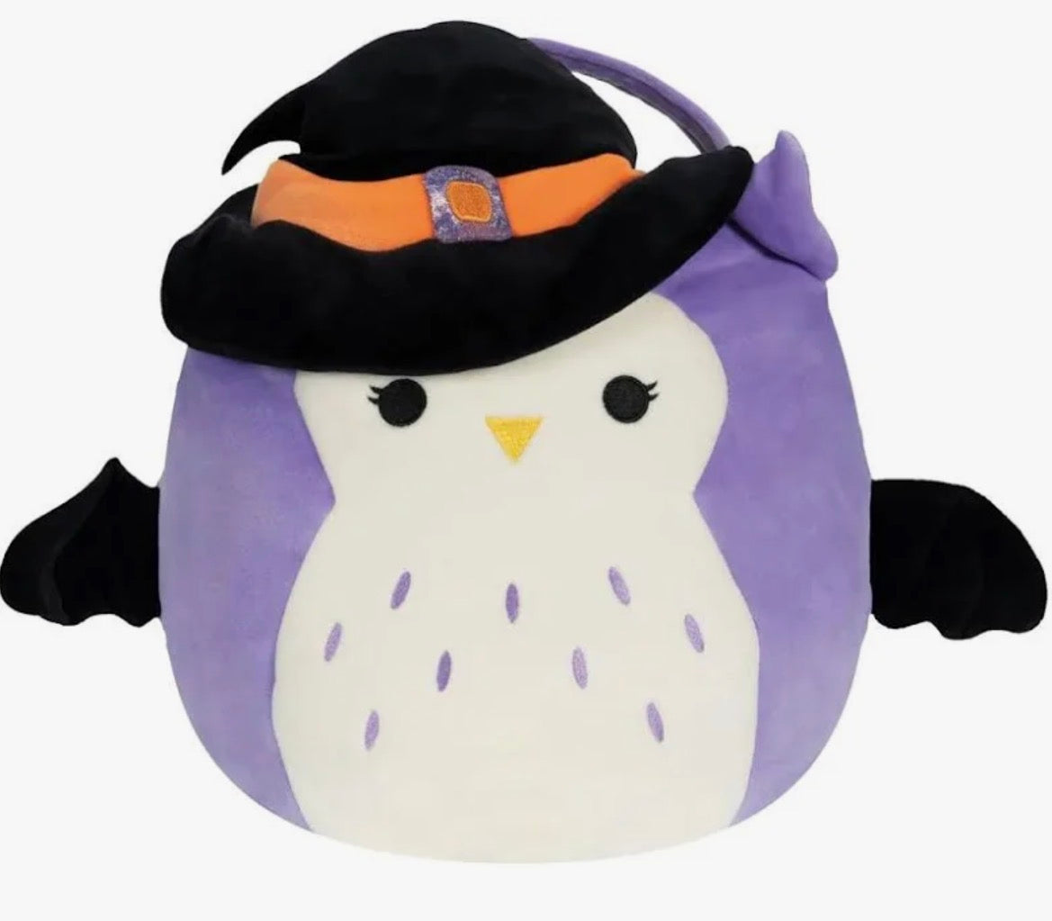 Squishmallows Holly the Owl Halloween 12'' Treat Pail.