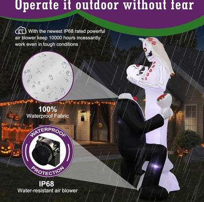 Giant 8Ft Tall Skeleton Couple Day of The Dead Outdoor Decoration