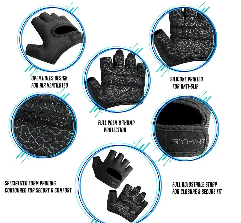 Short Workout Gloves for Women Men, Weight Lifting Gloves Full Palm Pads