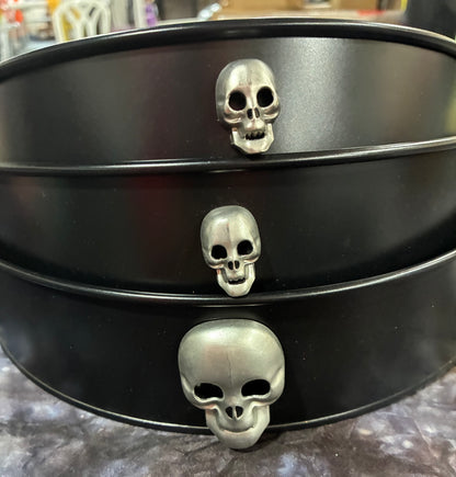 Set of Three Black Metal Halloween Pans