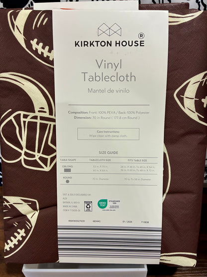 Kirkton House Vinyl Football Themed Tablecloths