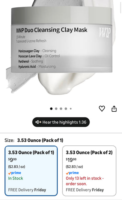 Duo Cleansing Clay Mask