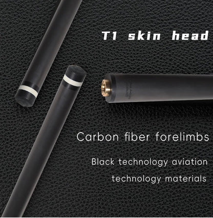 100% Carbon Fiber Shaft, Black  Shaft of  Pool Cue -Front Part for Billiard Play Cue