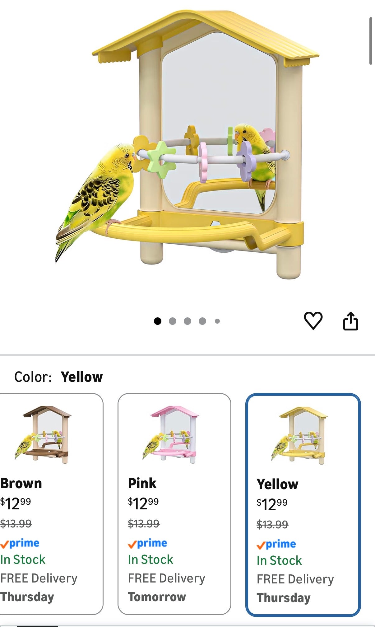 Pet Bird Mirror