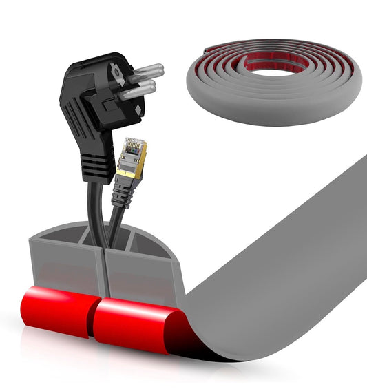 Floor  Self Adhesive Cord Hider, 10FT Cable Management, Protector for Wires,