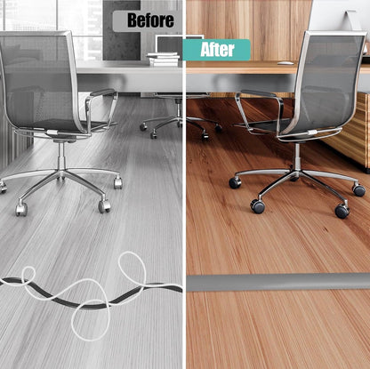 Floor  Self Adhesive Cord Hider, 10FT Cable Management, Protector for Wires,