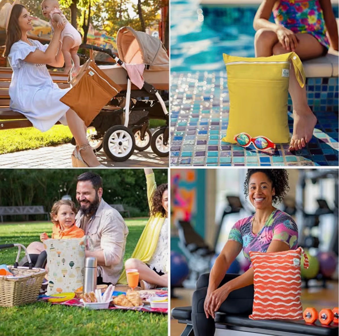 Waterproof Travel Bags for Cloth Diapers, Baby Essentials & Swimwear