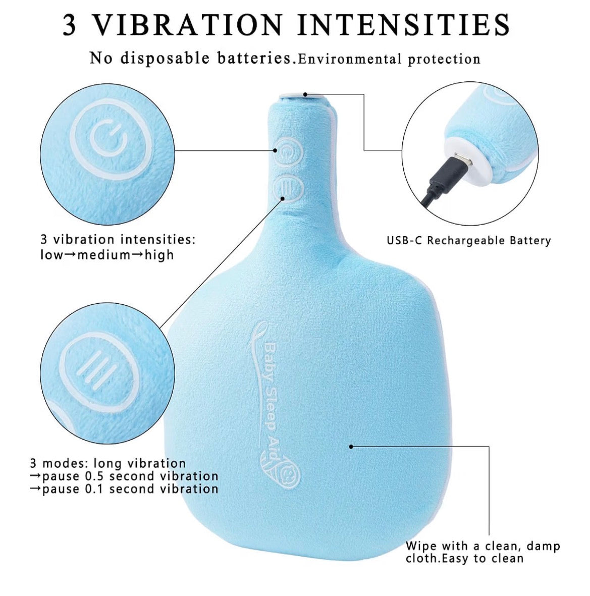 Baby Vibrating , Sleep Soother, Crib , stroller, etc Soother,