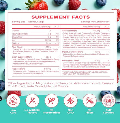 Happy Cleaner Digestive Supplement Powder 14 pk