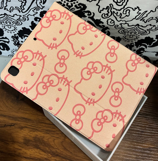 Hello Kitty iPad Case Kids Rose Folio Cover 10 Inch with pen slot