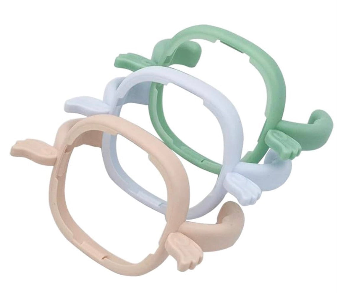 Pack of 4, Square Bottle Handles Grips Compatible for Hegen Baby Bottles