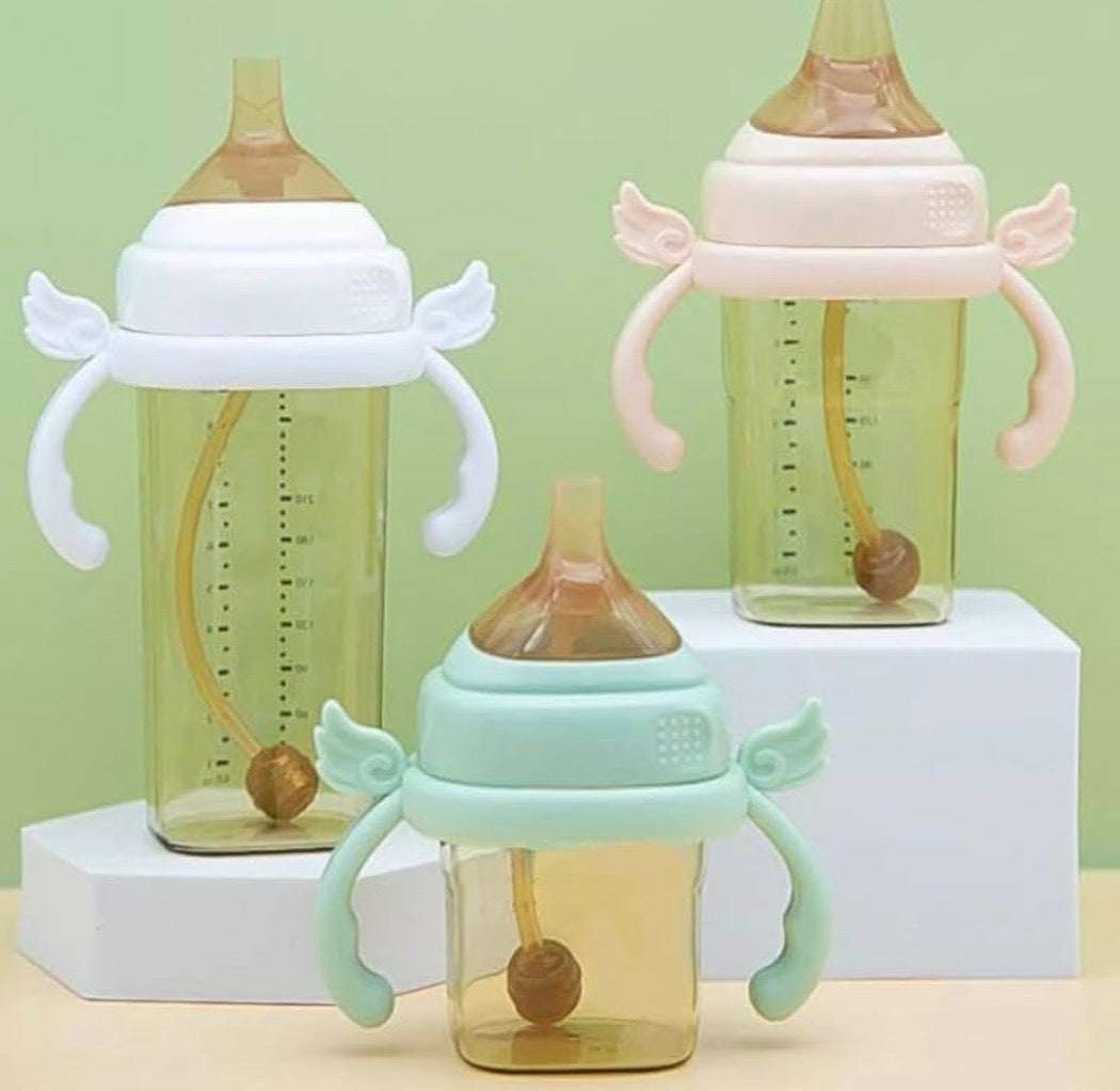 Pack of 4, Square Bottle Handles Grips Compatible for Hegen Baby Bottles