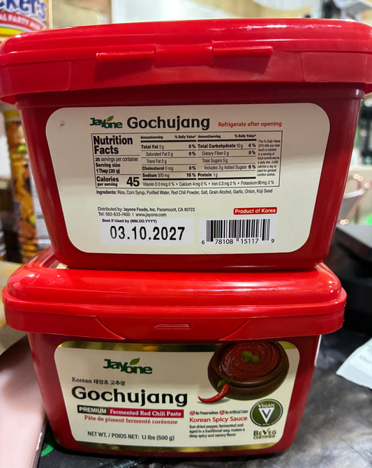 Jayone Gochujang, 17.6 oz  - Korean Fermented Red Pepper Paste