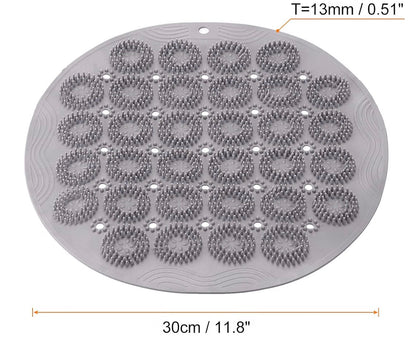 Bath Tub Shower Mat, 11.8" × 11.8" PVC Non-Slip Round Shape