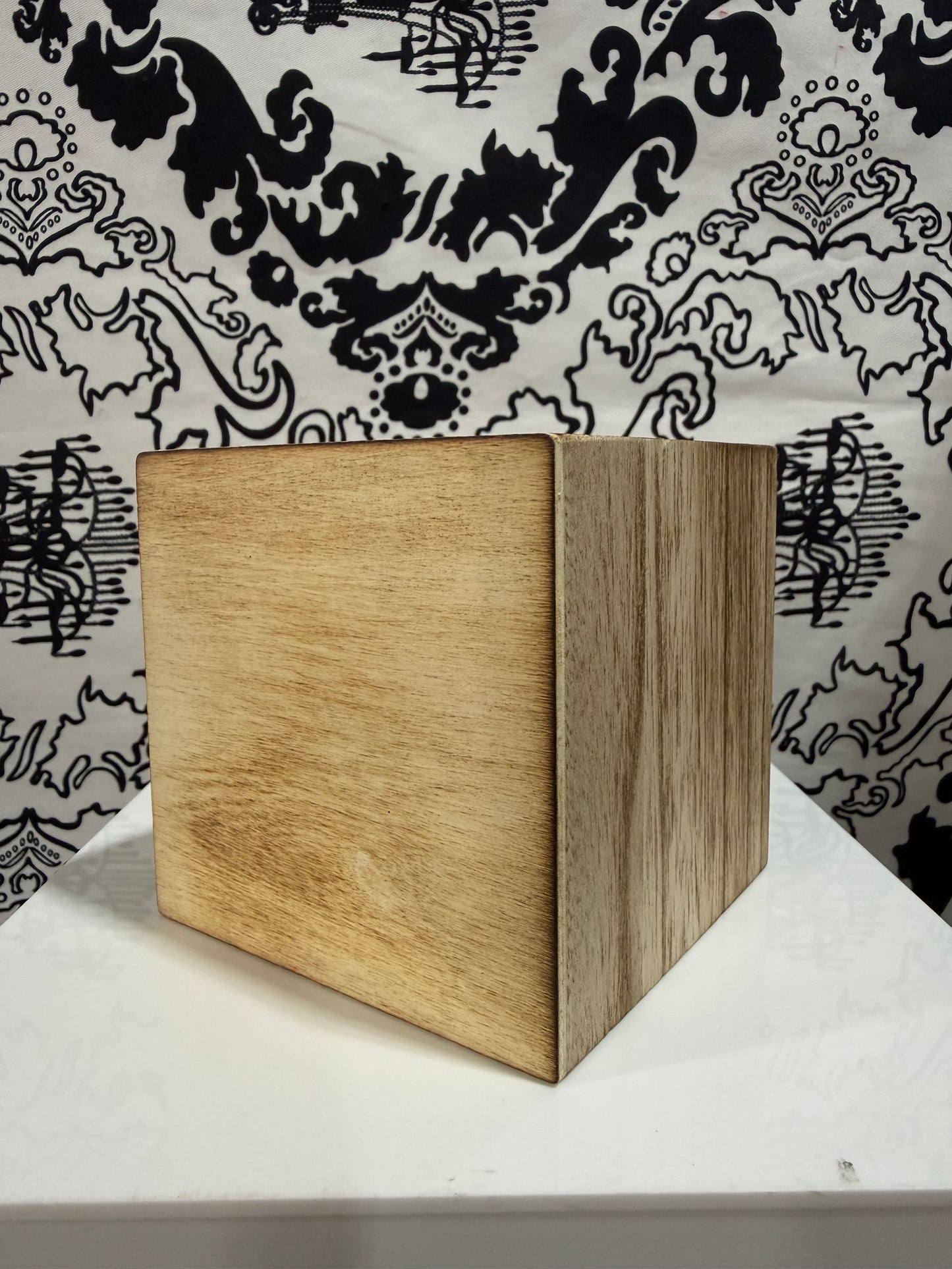 4" Wooden Cube
