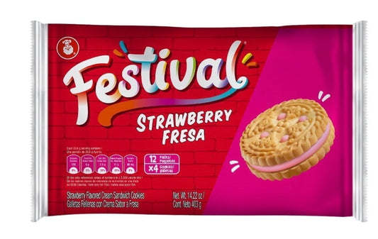 Festival Strawberry Cream Sandwich Cookies