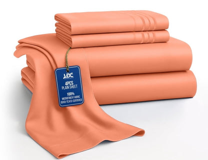 Lux Decor Collection - 4 Pc King Bed Sheets Set -