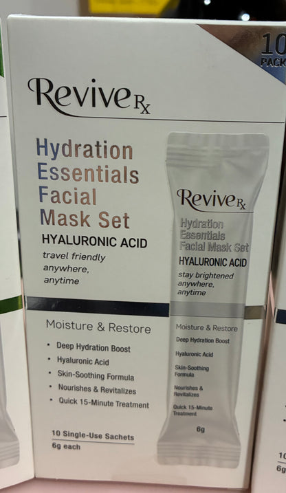 Revive Rx Brightening or Hydration Essentials Facial Mask Set
