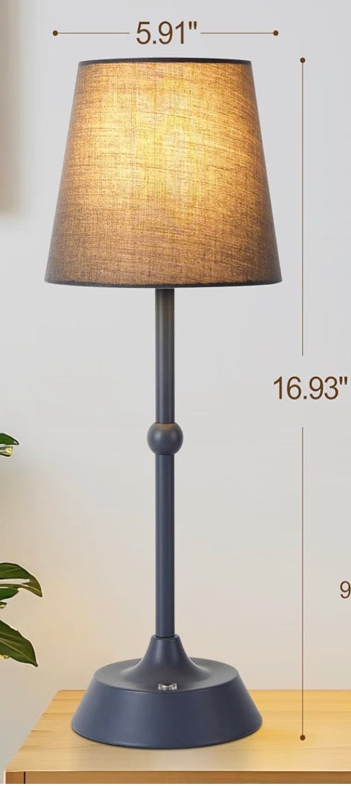 LED Cordless Gold  Portable Dimmable Desk Lamp 6000mA Battery Powered Touch Control