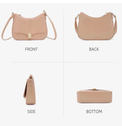 NEW Crescent Shoulder Bag Vintage Look Vegan Leather...