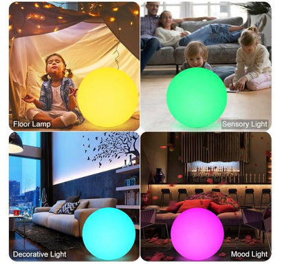 20'' LED GLOWING BALL RECHARGEABLE ORB LIGHT W/REMOTE