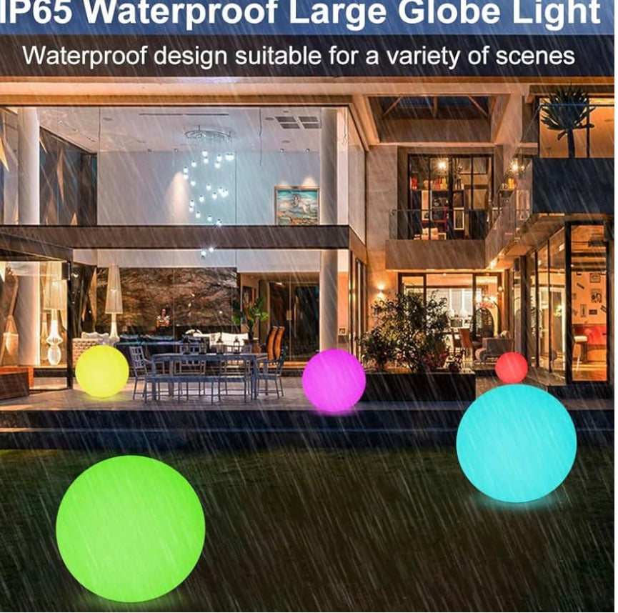 20'' LED GLOWING BALL RECHARGEABLE ORB LIGHT W/REMOTE