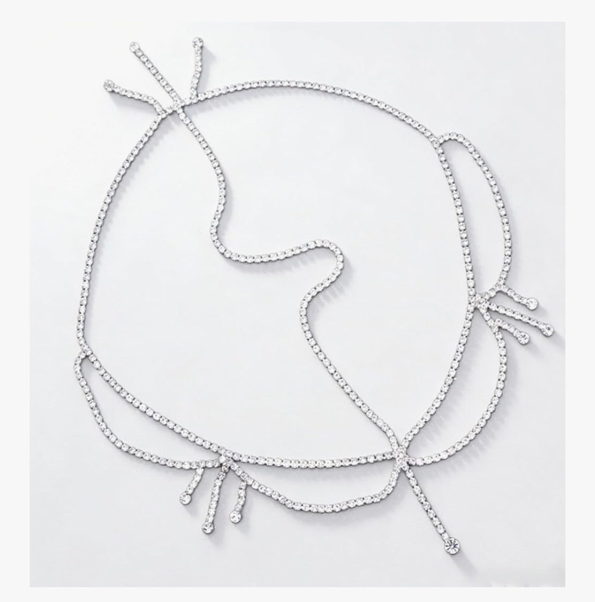 Layered Rhinestone Head Chain