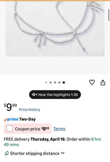 Layered Rhinestone Head Chain