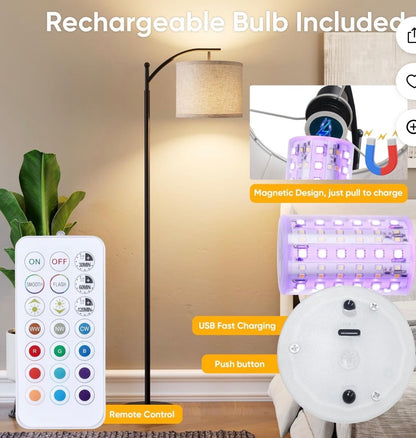DIMMABLE CORDLESS STANDING LAMP W/REMOTE