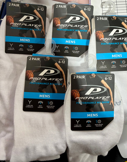 PRO PLAYER MENS NO SHOW 2 PKS