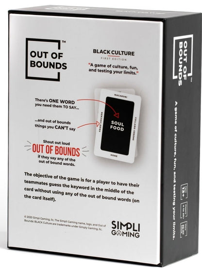 OUT OF BOUNDS BLACK CULTURE FIRST EDITION