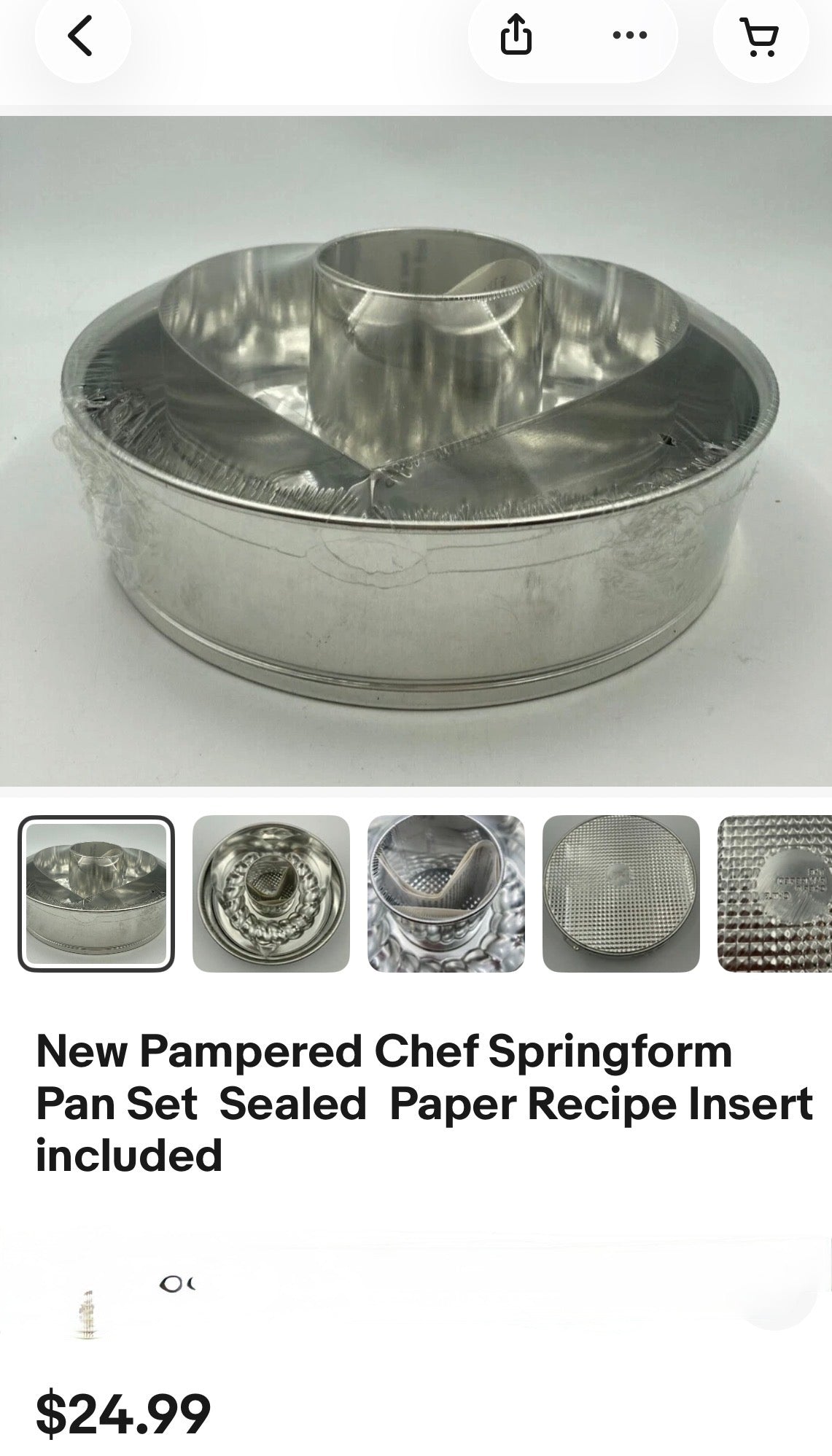 PAMPERED CHEF SPRINGFORM PAN SET