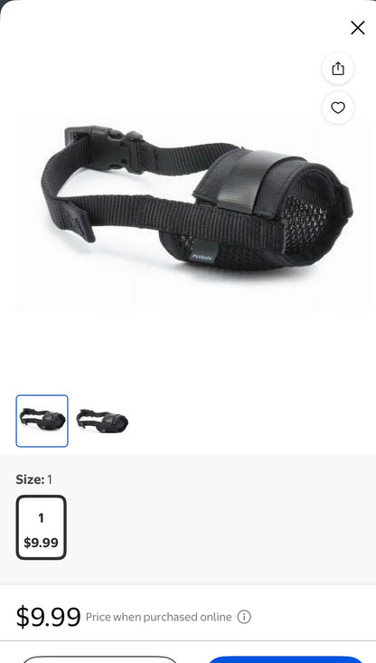 PADDED DOG MUZZLE 7''-8.25''