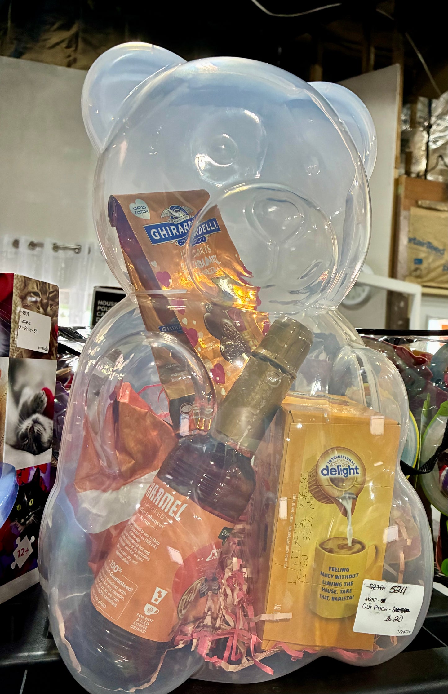 LARGE CLEAR TEDDY BEAR