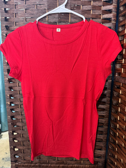 Ribbed Short Sleeve Tee